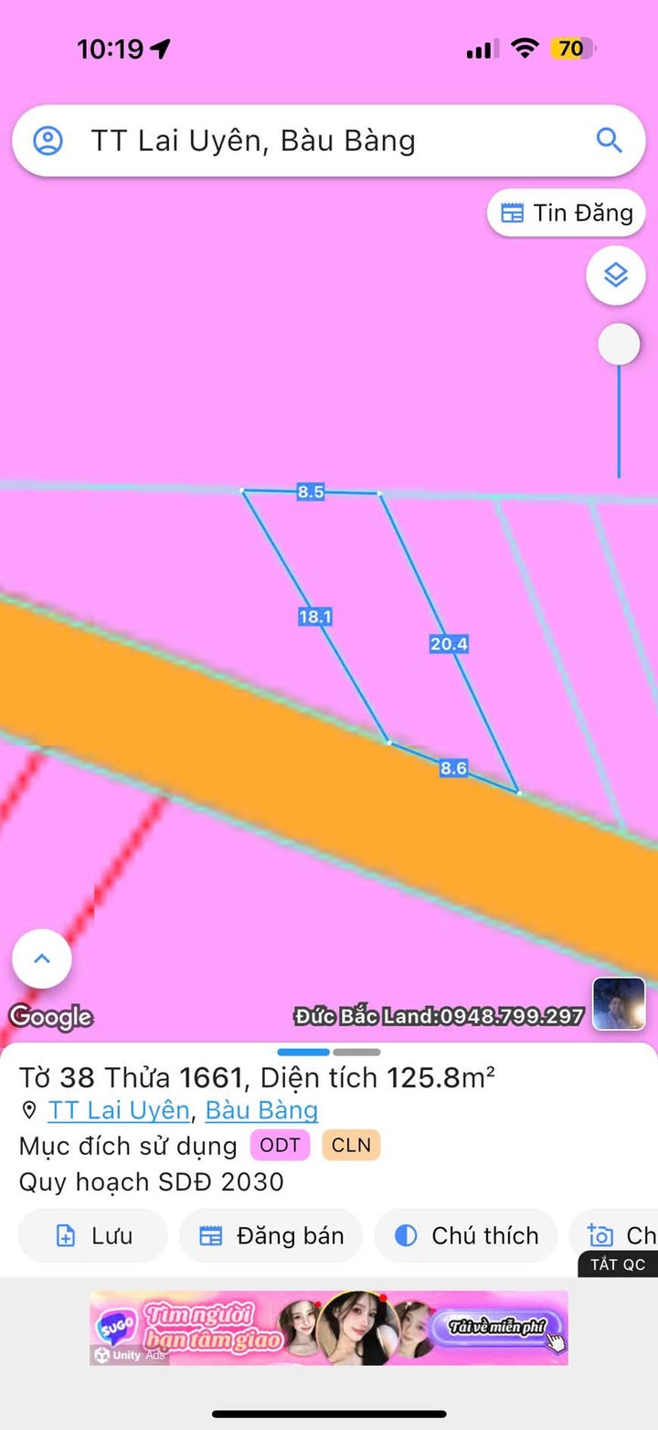 Đất thổ cư 80m² tại Nhựa Lai Uyên 71, Bàu Bàng - Giá chỉ 579 triệu!