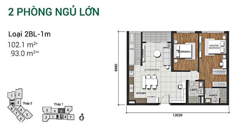 Căn hộ Estella Heights Thủ Đức 104m² giá 15 tỷ - Nội thất đầy đủ, view hồ bơi