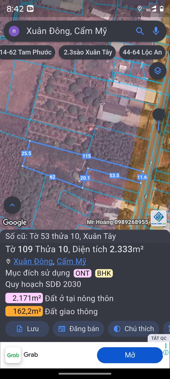 Lô đất mặt tiền TL765 Xuân Tây 2300m² giá 6.5 tỷ - Cơ hội đầu tư tuyệt vời!