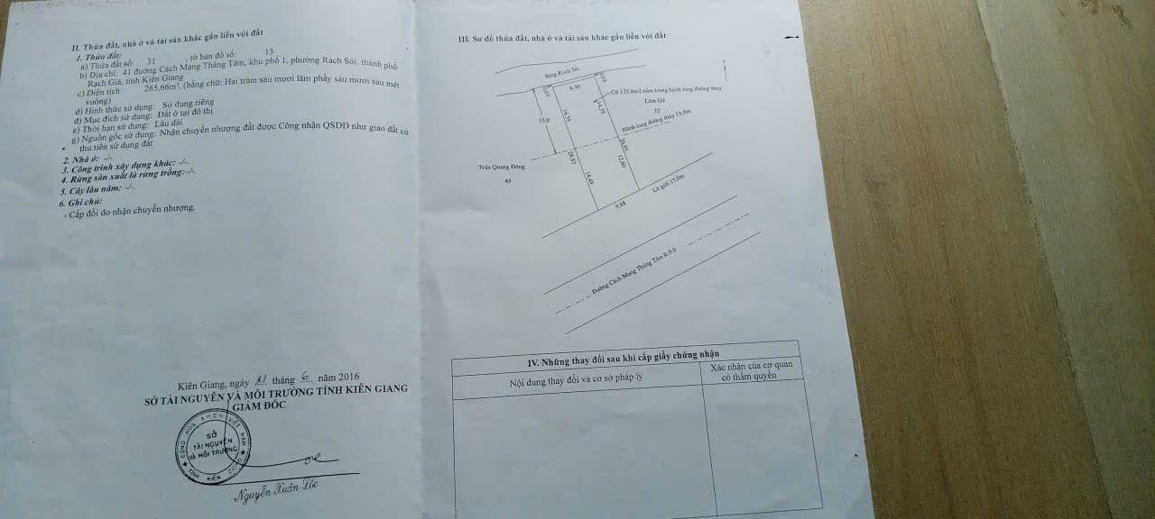 Nhà mặt tiền Cách Mạng Tháng Tám Rạch Giá 300m² - Chính chủ bán gấp!