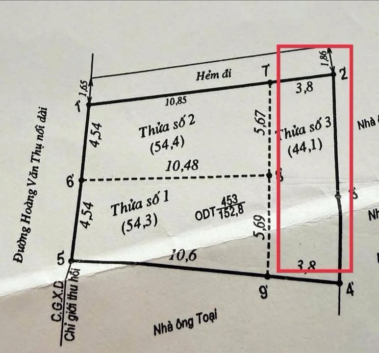 Đất nền Hoàng Văn Thụ, Quang Trung, 44.1m² - Vị trí đắc địa, giá tốt!
