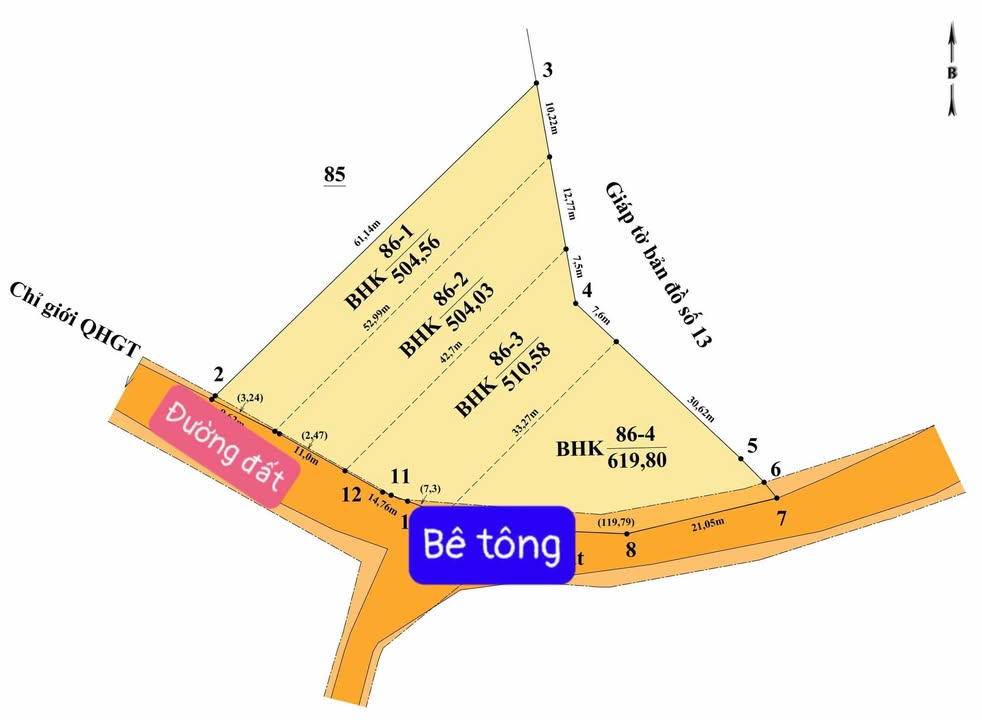 Bán đất Khánh Nam 504m² giá chỉ 165 triệu - Đường ô tô tránh nhau!