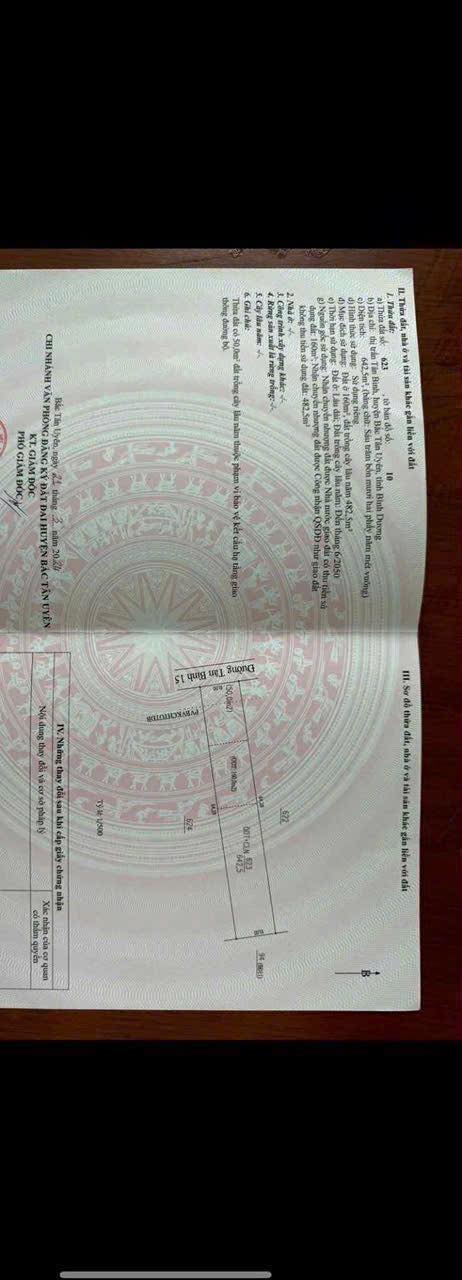 Đất nền mặt tiền đường Tân Bình 15, Bắc Tân Uyên 640m² giá 2.7 tỷ - Cơ hội đầu tư hấp dẫn!