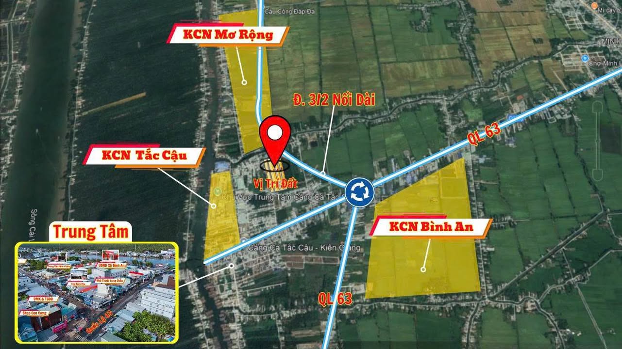 Đất nền khu công nghiệp tại Tri Tôn, 100m² giá chỉ 605 triệu - Đầu tư sinh lời ngay!