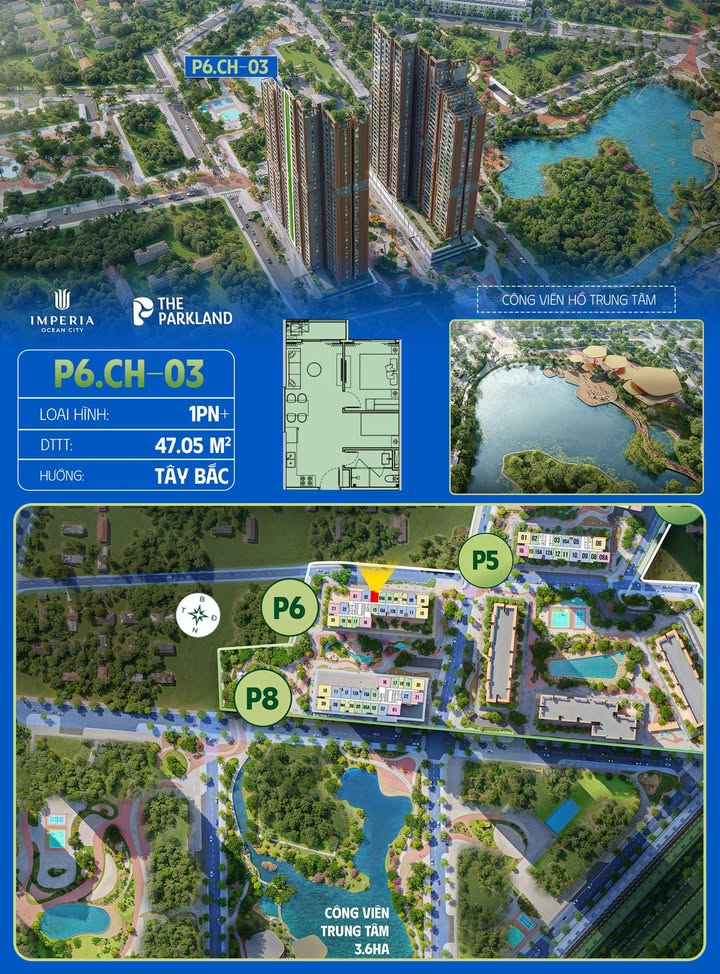 Căn hộ 1PN Forest Garden - Imperia Ocean City 47.05m² giá 2.6 tỷ - Không gian sống xanh hiếm có!