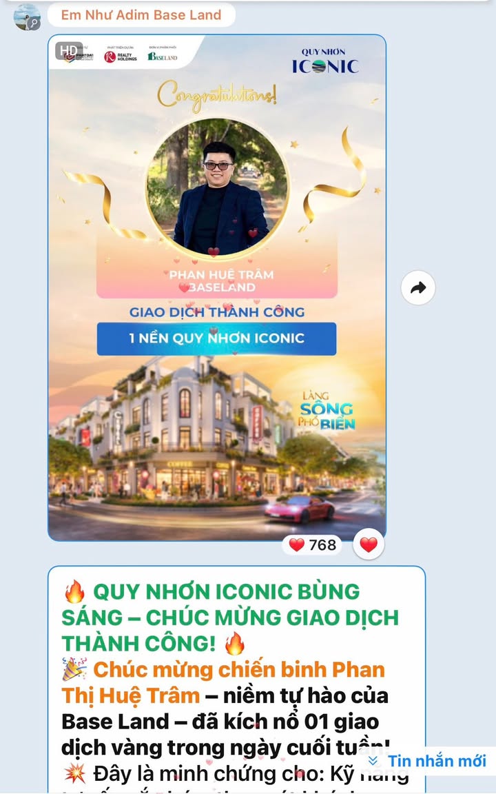 Đất nền Khu đô Thị Quy Nhơn IConic - 80m² giá thỏa thuận - View sông tuyệt đẹp!
