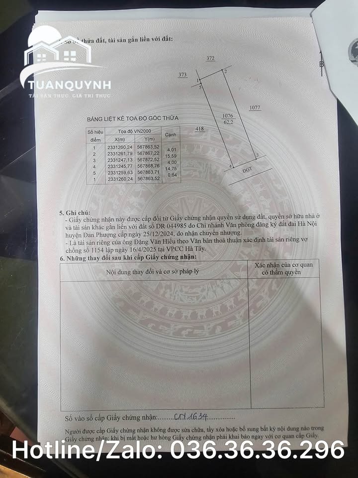 Đất Đan Phượng 62m² giá đầu tư - Ô tô đỗ cửa, hướng Đông Nam