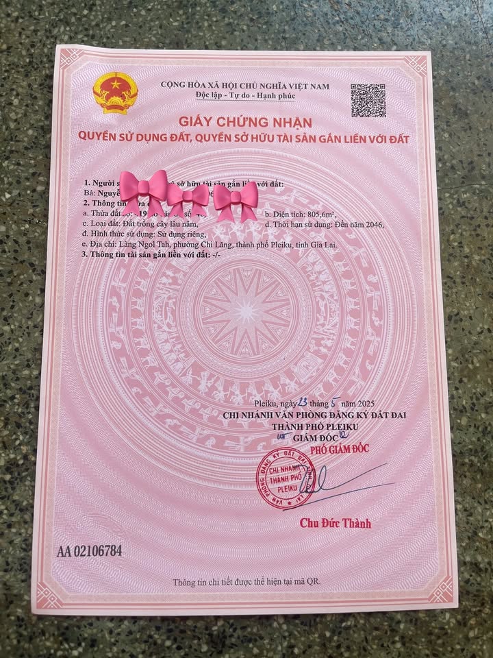 Đất nông nghiệp Phường Hội Phú - 817m² giá 350 triệu - Không qua trung gian!