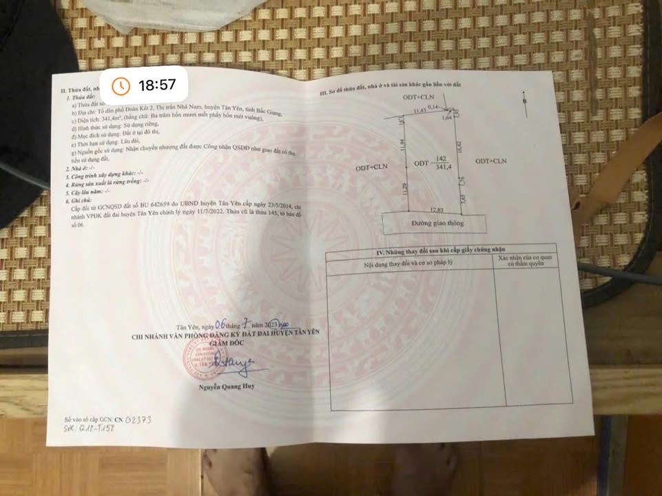 Đất ở đô thị Nhã Nam, Tân Yên 341.4m² giá chỉ 3 tỷ - Cơ hội đầu tư tuyệt vời!