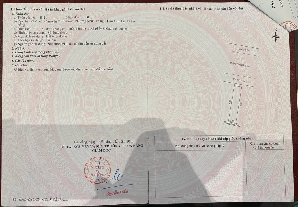 Đất mặt tiền 279 Phan Đăng Lưu, Đà Nẵng 130m² giá 14 tỷ - Sẵn sàng xây dựng!