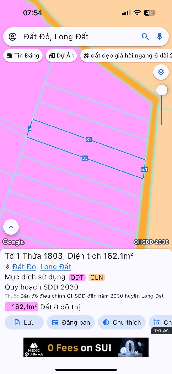 Đất nền Thị trấn Đất Đỏ, 160m² giá 780 triệu - Sổ đỏ chính chủ!