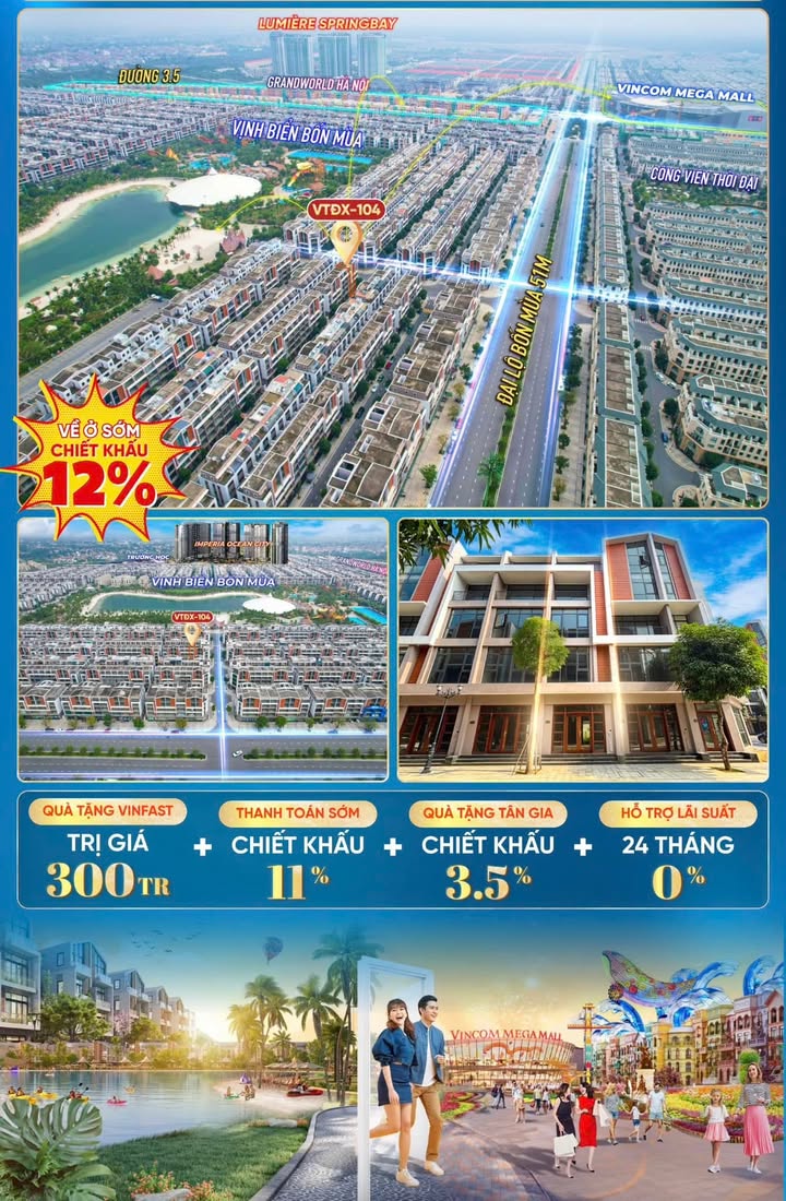 Townhouse Vinhomes Ocean Park 3 Gia Lâm 54m² giá 8.1 tỷ - Chiết khấu siêu hấp dẫn!