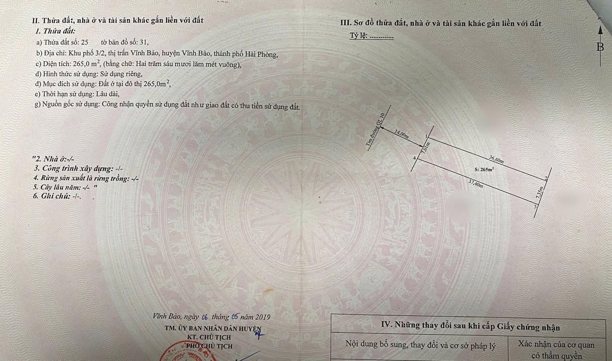 FrontHouse Vĩnh Bảo 265m² giá 13.25 tỷ - Vị trí kinh doanh lý tưởng!