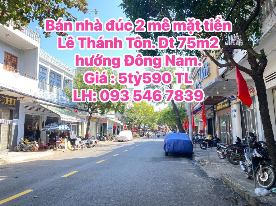 Nhà mặt tiền Lê Thánh Tôn, Phường 1, Tuy Hoà 75m² giá 5.59 tỷ - Vị trí đẹp cho kinh doanh!