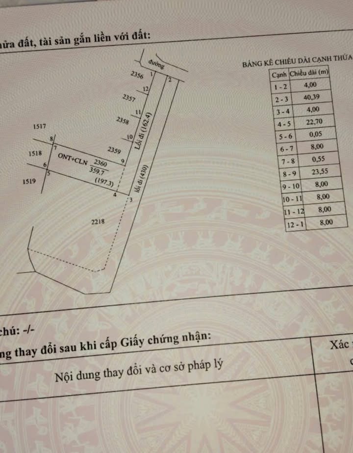 Đất nền Xóm 6, Xã Văn Thành 359m² giá chỉ 800 triệu - Cơ hội đầu tư tuyệt vời!