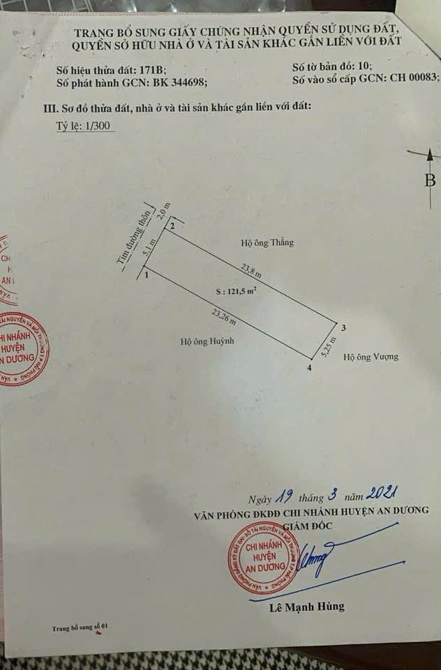 Đất nền 121m² Tổ dân phố Nhu Kiều, Xã Quốc Tuấn, giá 2.1 tỷ - Đường ô tô rộng rãi!