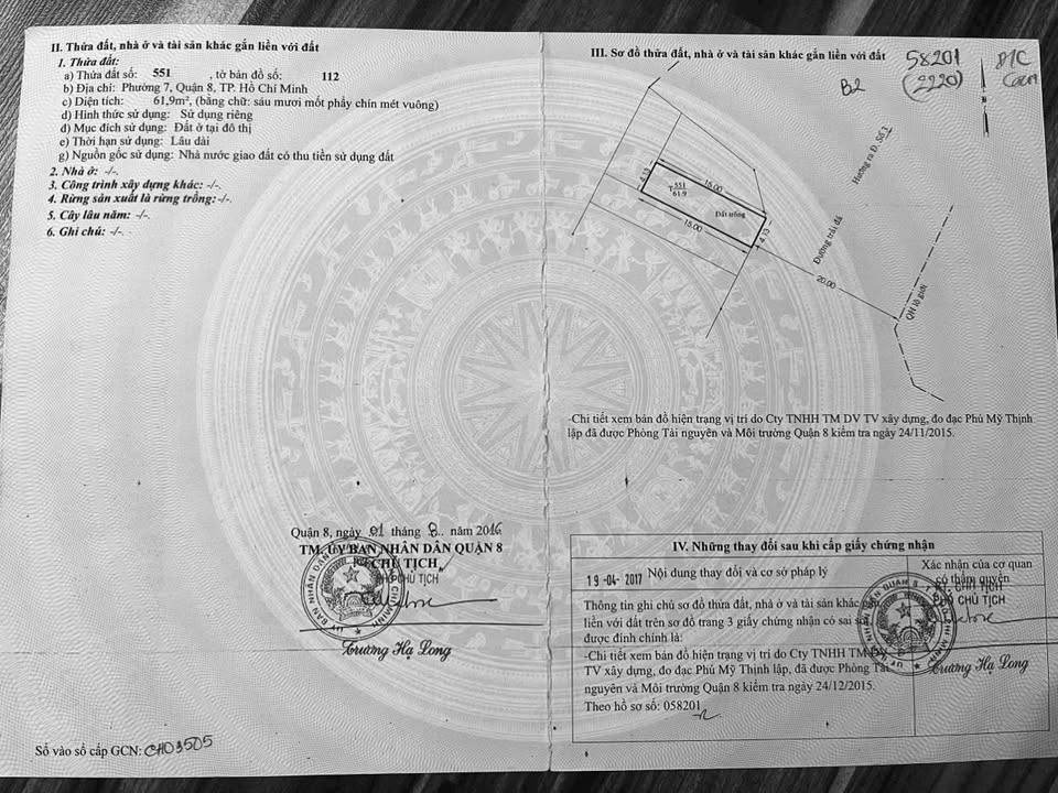 Bán đất Phạm Thế Hiển P7 Quận 8 62m² giá 4.8 tỷ - Mặt tiền đường 20m