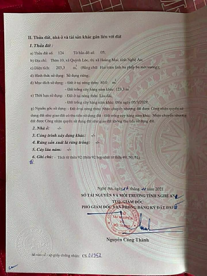 Đất nền 162m² tại Xã Quỳnh Lộc, Thị xã Hoàng Mai - Giá chỉ từ 7xx triệu!