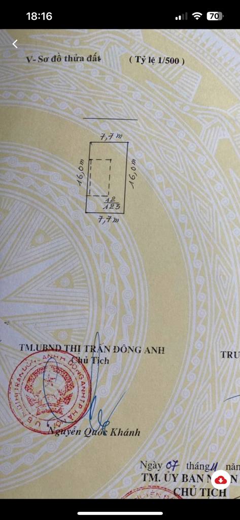 Đất nền Tổ 1, Xã Đông Hội, Huyện Đông Anh, 132m² - Giá đầu tư hấp dẫn!