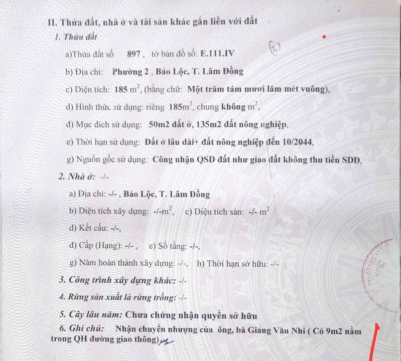 Nhà cấp 4 Bảo Lộc 185m² giá 5.3 tỷ - Phong thủy hiếm có, chốt nhanh trong tuần!