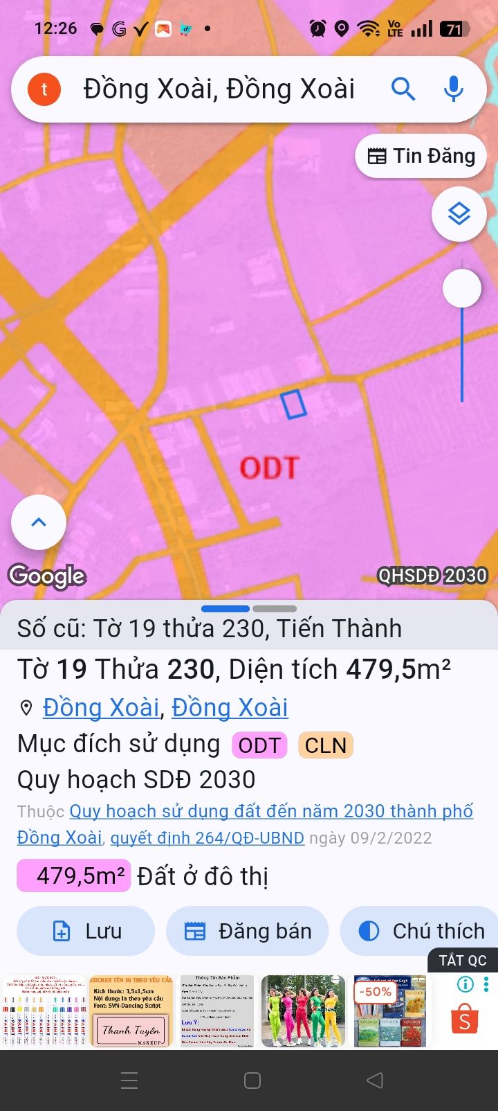 Đất nền 468m² tại Phường Tân Phú, Đồng Xoài - Giá chỉ 60.84 tỷ - Đầu tư sinh lời tuyệt vời!
