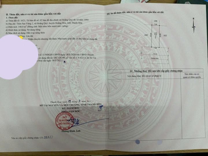 Đất nền Bắc Hoằng Hóa 140m² giá 2 tỷ - Đầu tư thông minh!