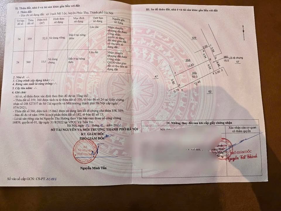 Đất nền Phúc Hòa, Phúc Thọ 52m² giá 900 triệu - Cơ hội đầu tư tuyệt vời!