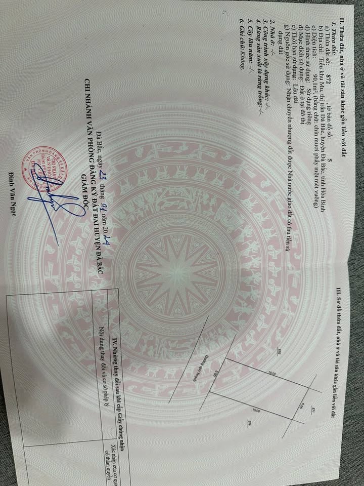 Lô đất đấu giá 90m² tại thị trấn Đà Bắc - Giá thỏa thuận hấp dẫn!