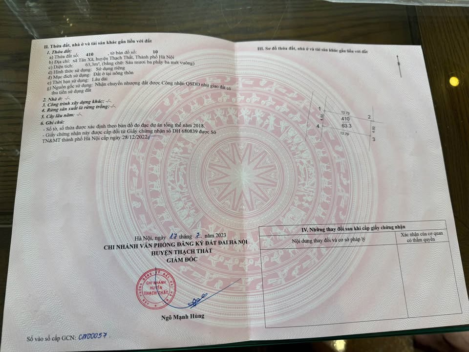 Đất nền thôn 7 Tân Tiến 60m² giá thỏa thuận - Đầu tư sinh lời cao!