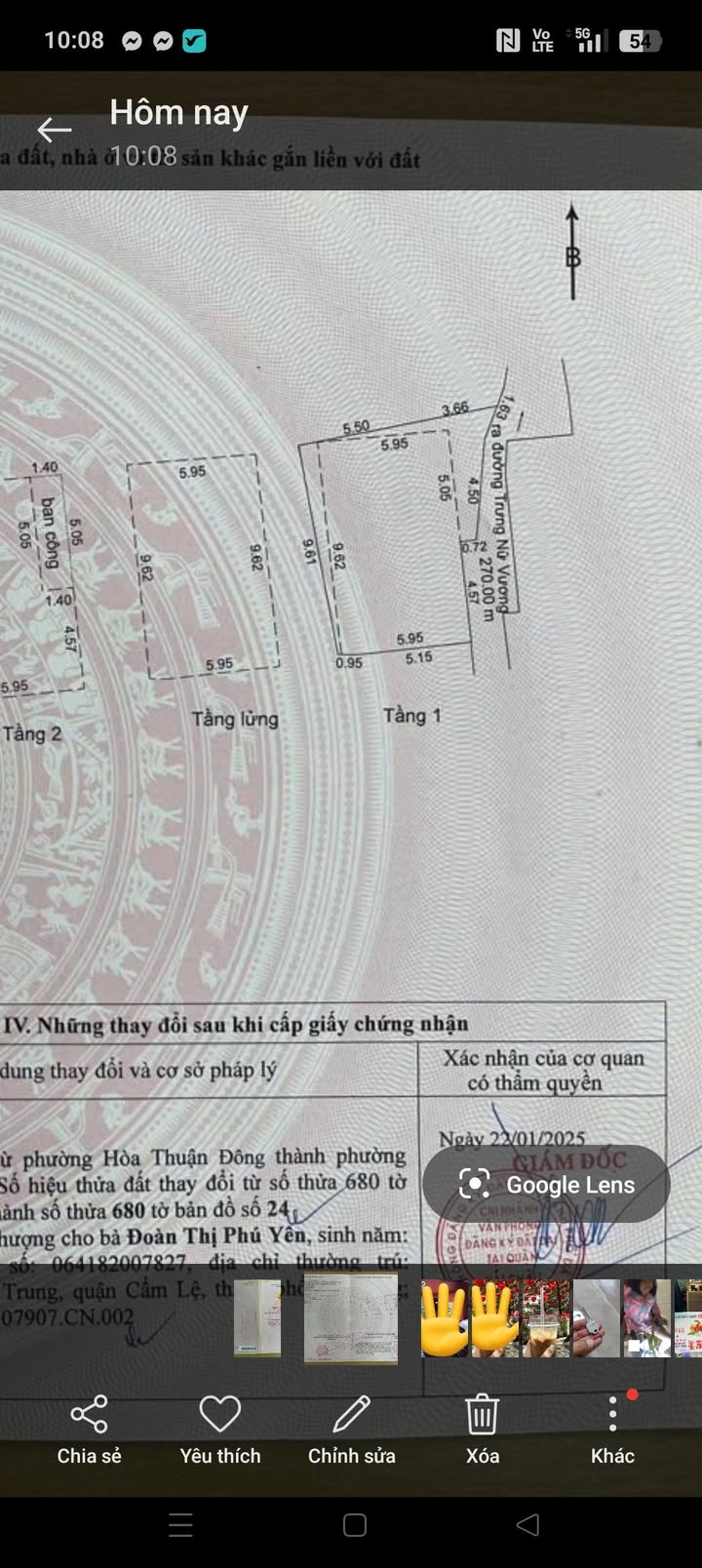 Nhà 3 tầng mặt tiền đường Trưng Nữ Vương, 73m² giá 3.7 tỷ - Đón ánh sáng tuyệt đẹp!