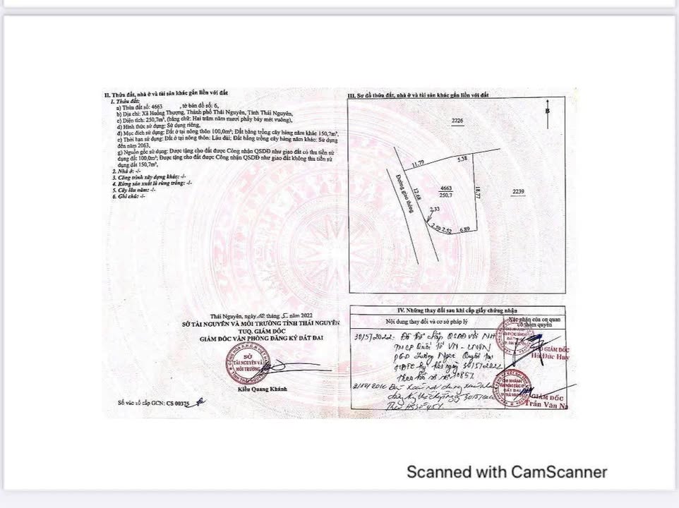 Đất nền Xã Huống Thượng 250,7m² giá 2 tỷ - Sổ đỏ chính chủ!