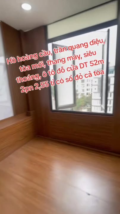 Căn hộ mới Trần Quang Diệu 52m² giá 2.55 tỷ - Ô tô đỗ cửa, siêu thoáng!