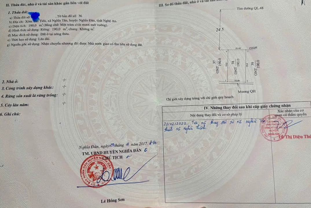 Đất nền mặt tiền Quốc lộ 48A, 190m² giá 200 triệu - Cơ hội đầu tư hiếm có!