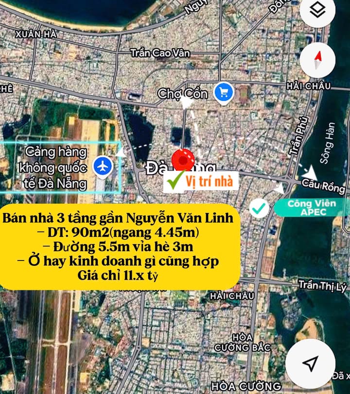 Nhà phố Trần Tống, Quận Thanh Khê, 88.9m² giá chỉ 11 tỷ - Đầu tư sinh lời ngay!