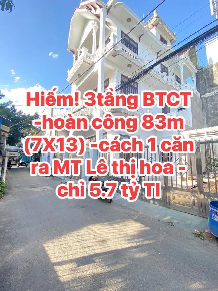 Nhà 3 tầng Tô Ngọc Vân, Thủ Đức 83m² giá 5.7 tỷ - Cơ hội hiếm có!