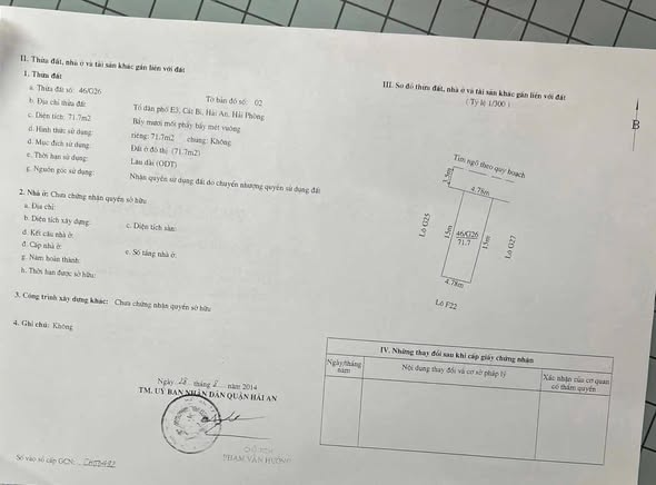 Đất nền Cát Bi, Hải An 71.7m² giá 5 tỷ - Pháp lý rõ ràng, giao thông thuận lợi!