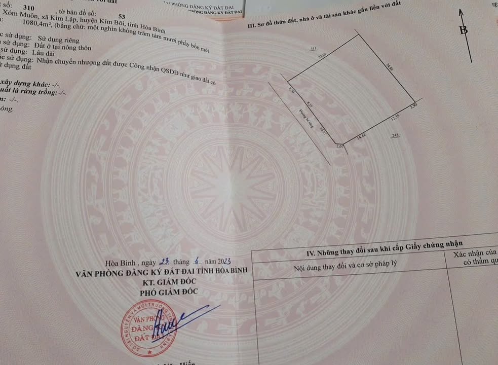 Đất nền 1000m² Huyện Lương Sơn - Giá chỉ 2 tỷ - Pháp lý rõ ràng