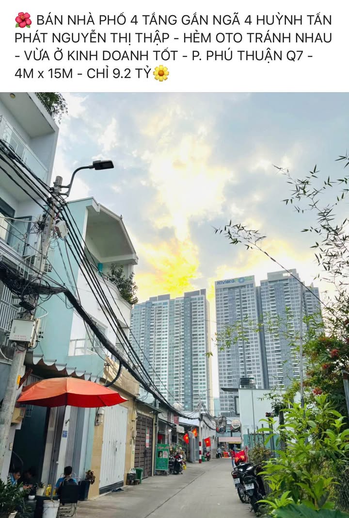 Nhà phố 4 tầng tại Phú Thuận Q7, 60m² giá 9.2 tỷ - Đầu tư sinh lời ngay!