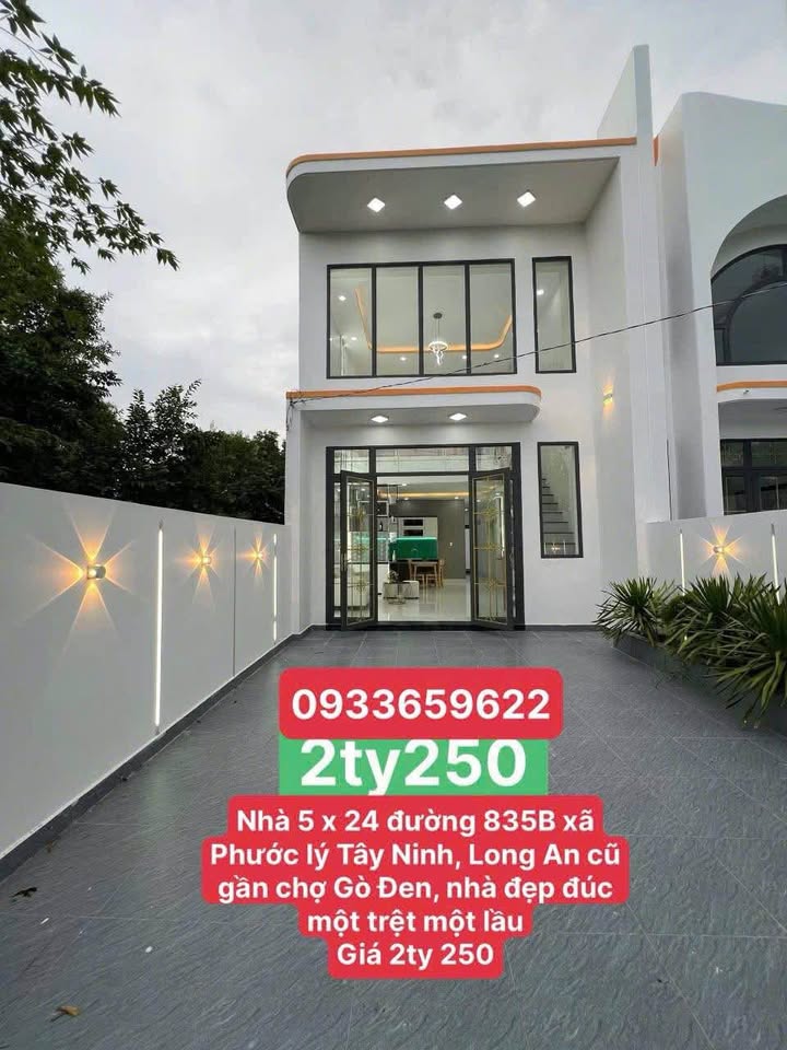 Nhà phố 120m² đường 835B, xã Phước Lý, giá 2.25 tỷ - Nhà đẹp đúc 1 trệt 1 lầu