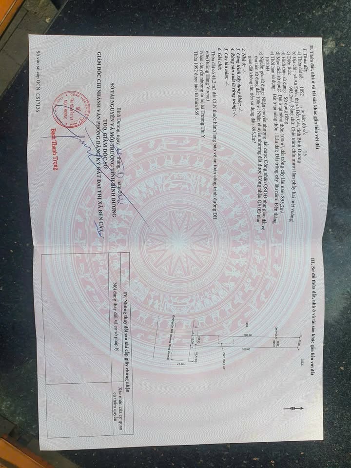 Đất nền An Điền Bến Cát 1000m² giá 7 tỷ - Mặt tiền DT7A thuận lợi kinh doanh!