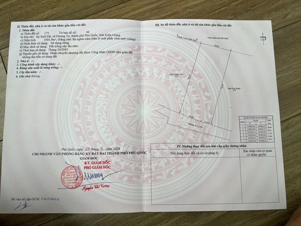 Đất nền mặt tiền đường Suối Tiên, Phú Quốc 3.500m² chỉ 3.1 tỷ - Cơ hội đầu tư hiếm có!