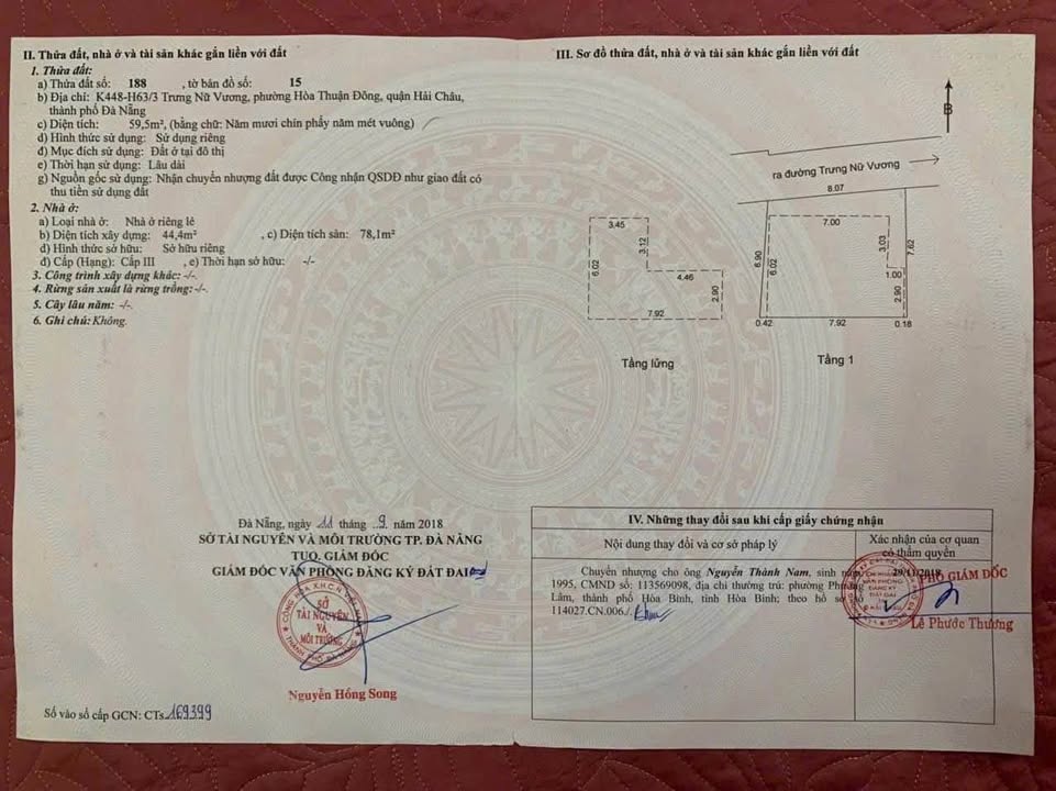 Nhà riêng Hẻm 3m Đường Trưng Nữ Vương, Đà Nẵng 60m² giá 4.2 tỷ - Cơ hội đầu tư tuyệt vời!