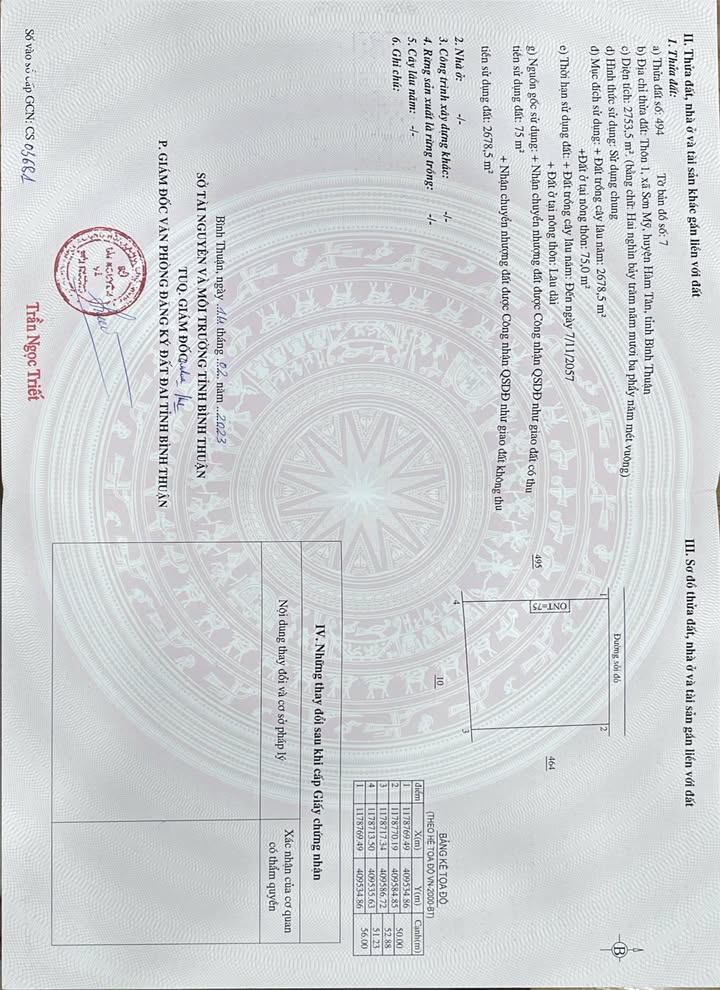 Đất thổ cư tại thôn 1 Sơn Mỹ, 2950m² giá 4.74 tỷ - Tiềm năng đầu tư lớn!