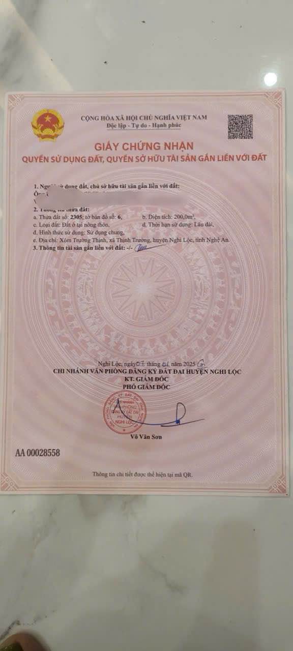 Đất nền mặt đường Đức Thiết, Nghi Trường 200m² giá 3.4 tỷ - Đầu tư sinh lời ngay!