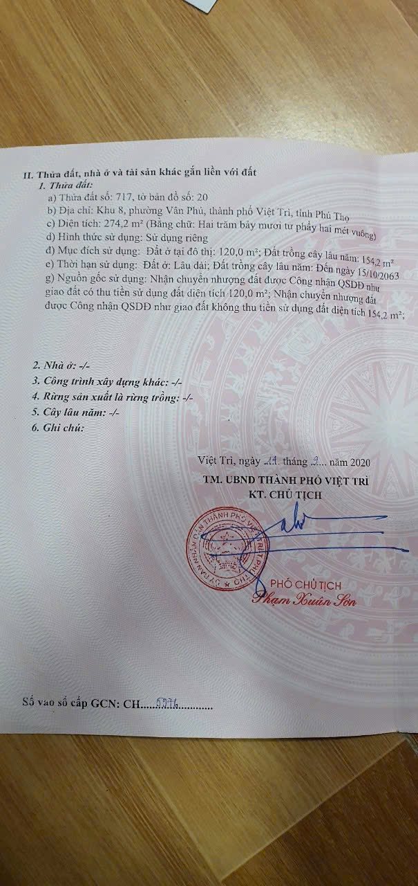 Đất nền Khu 8 Vân Phú 129m² giá chỉ 1 tỷ - Sổ đỏ chính chủ