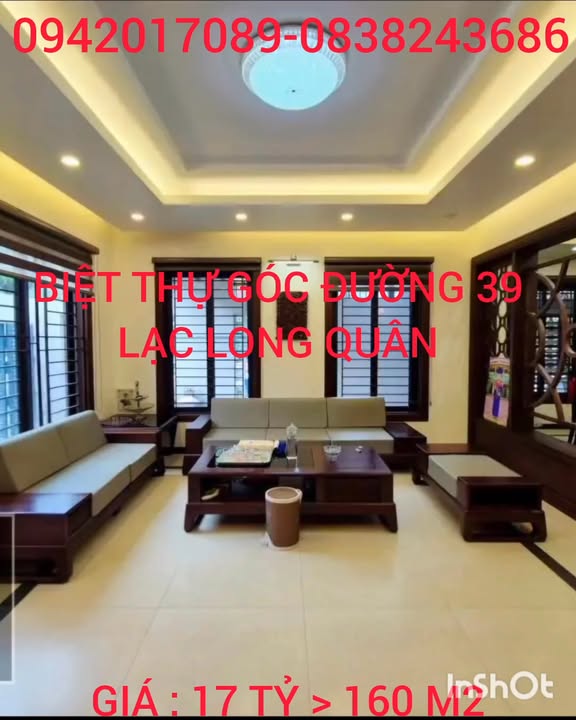 Biệt thự góc Đường 39 - Lạc Long Quân 160m² giá 17 tỷ - Thiết kế phong thủy sang trọng!