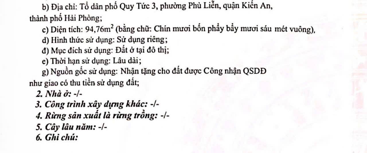 Lô đất đẹp quy tắc tại Kiến An, Hải Phòng 94,76m² giá 3,2 tỷ - Sống tiện nghi ngay!
