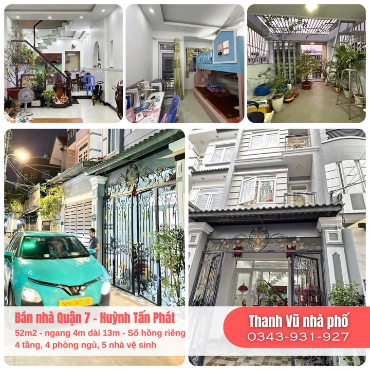 Nhà hẻm Huỳnh Tấn Phát Quận 7, 52m² giá 7.39 tỷ - Đầu tư sinh lời tốt!