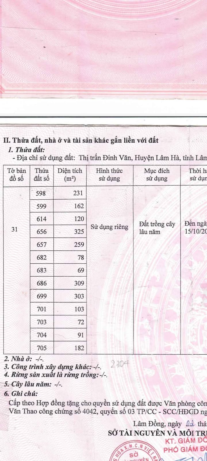 Đất cây lâu năm 2300m² tại Đinh Văn, Lâm Hà giá 780 triệu - Sổ hồng trao tay!