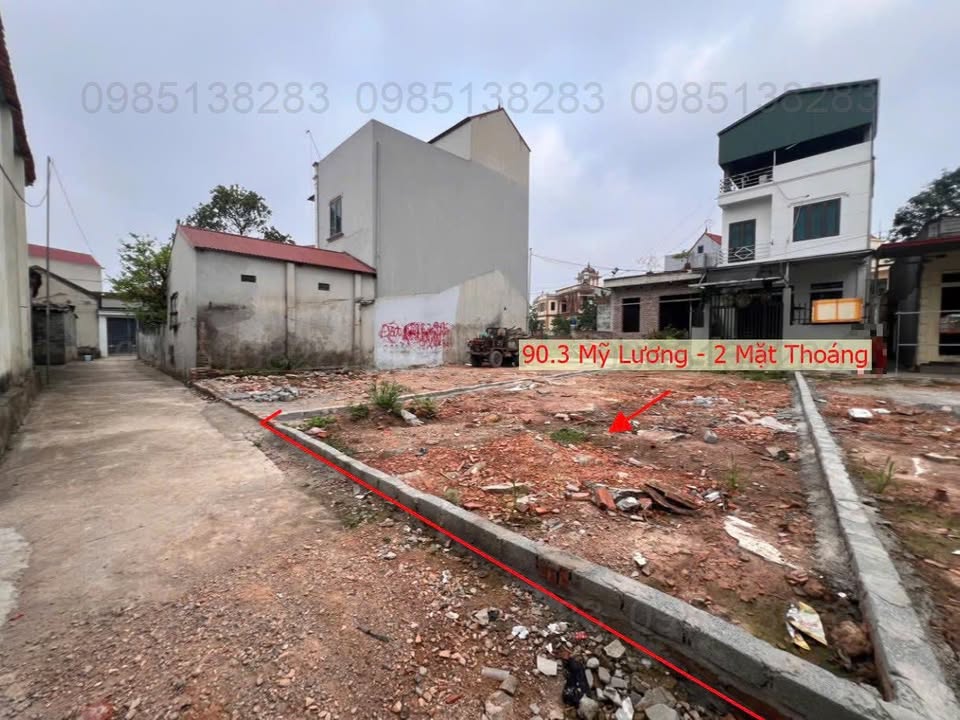 Đất nền 2 mặt thoáng 90,3m² tại Mỹ Lương - Gần trục kinh doanh, giá chỉ 1 tỷ!